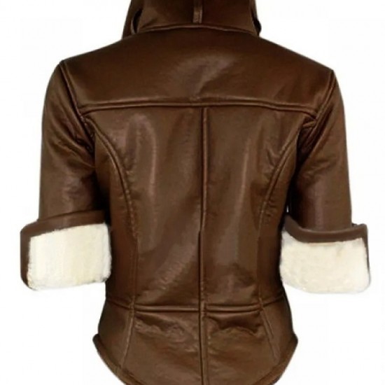 Overwatch Women Shearling Brown Tracer Jacket