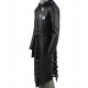 New Mens PUBG Leather Hooded Trench Long Coat