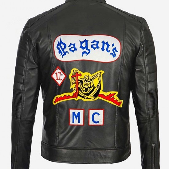 Pagan MC Motorcycle Black Leather Jacket