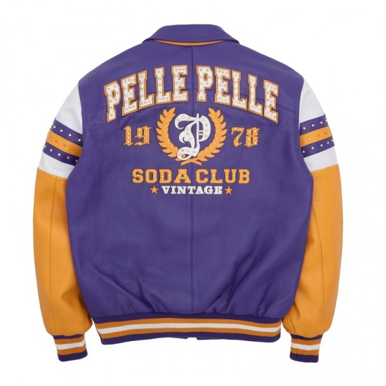 Pelle Pelle Arches Purple and Yellow Leather Jacket