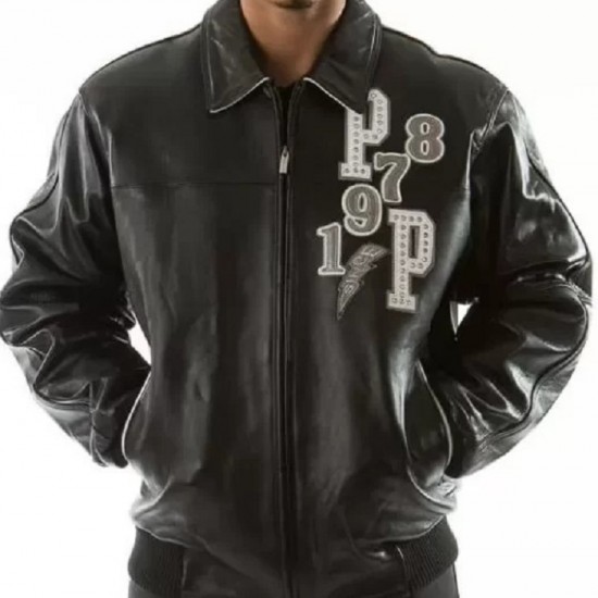 Pelle Pelle Black Come Out Fighting Tiger Leather Jacket