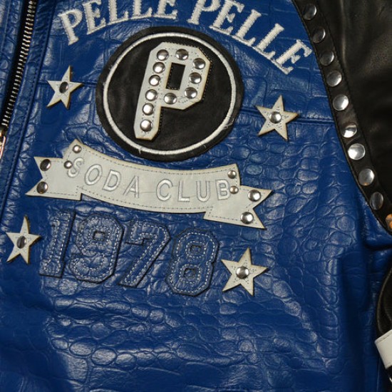 Pelle Pelle Blue Soda Club Leather Jacket