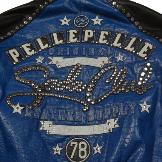 Pelle Pelle Blue Soda Club Leather Jacket