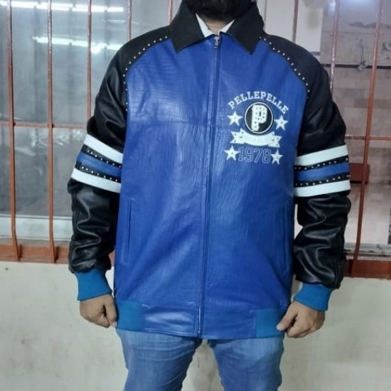 Pelle Pelle Blue Soda Club Leather Jacket