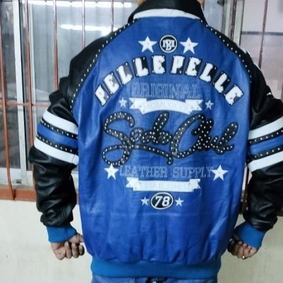 Pelle Pelle Blue Soda Club Leather Jacket