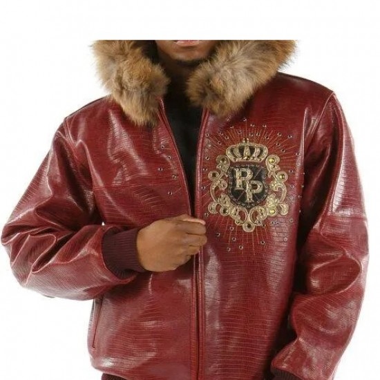 Pelle Pelle Crest Maroon Leather Jacket