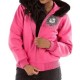 Pelle Pelle Fur Hooded Pink Crest Women Jacket