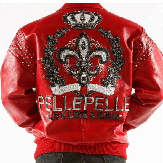 Pelle Pelle Live Like A King Red Leather Jacket