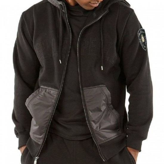 Pelle Pelle Mens 1978 Black Hooded Jacket