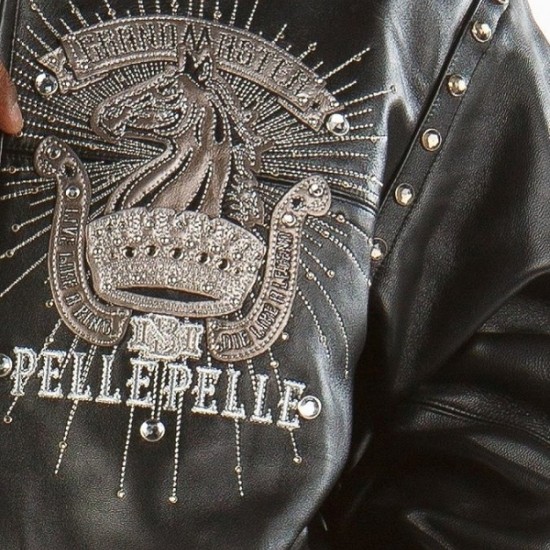 Pelle Pelle Mens Grand Master Black Leather Jacket