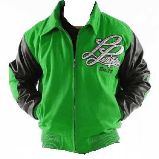 Pelle Pelle Notorious Green Varsity Jacket