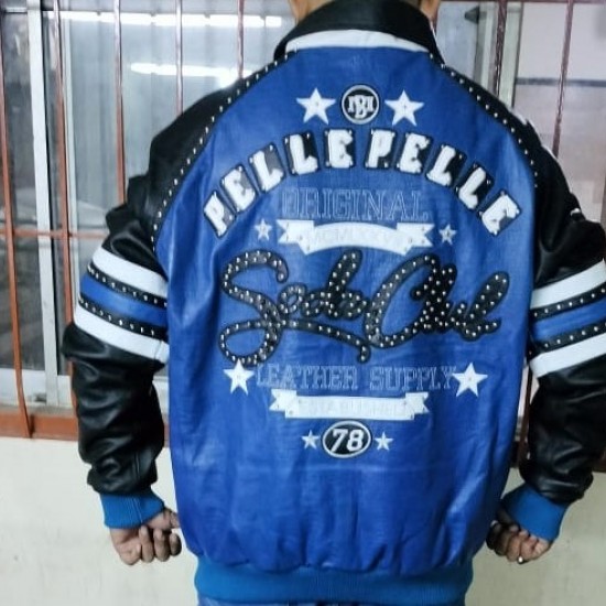 Pelle Pelle P 1978 Blue Leather Jacket