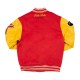 Pelle Pelle World Famous Red Wool and Leather Varsity Jacket