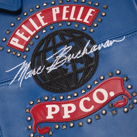 Pelle Pelle World Tour Royal and Black Leather Jacket