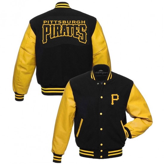 Pittsburgh Pirates Black and Yellow Varsity Jacket