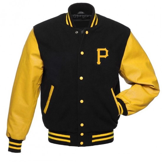 Pittsburgh Pirates Black and Yellow Varsity Jacket