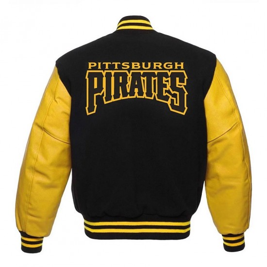 Pittsburgh Pirates Black and Yellow Varsity Jacket