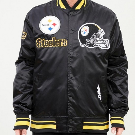 Pittsburgh Steelers Mash Up Satin Jacket