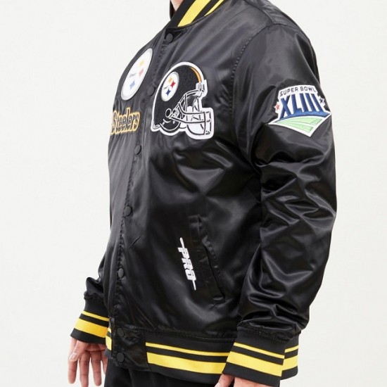 Pittsburgh Steelers Mash Up Satin Jacket