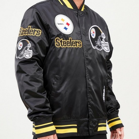 Pittsburgh Steelers Mash Up Satin Jacket