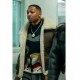 Power Book III Malcolm M. Mays Shearling Bomber Brown Leather Jacket