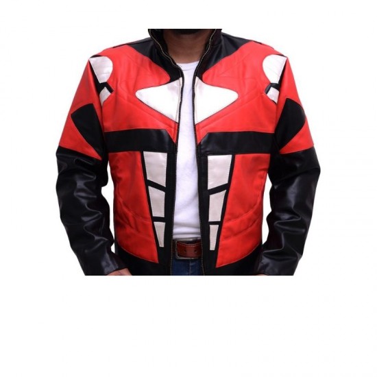 Power Ranger Motorcycle Red Leather Jacket