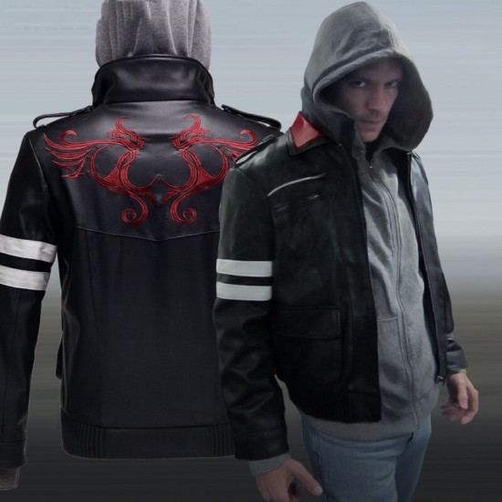 Prototype Alex Mercer Dragon Hoodie Costume Hoodie Leather Jacket