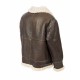 Men's B3 Aviator RAF Real Shearling Brown Sheepskin Leather Flight Bomber Jacket