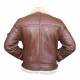 Men's Aviator RAF B3 Sheepskin Fur Shearling Bomber Flying Brown Leather Jacket