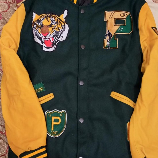 Ralph Lauren Polo Letterman Tiger Varsity Jacket