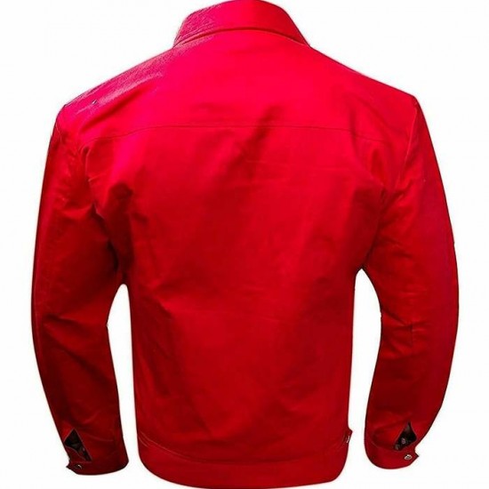 James Dean Rebel Without a Cause Jim Stark Men's Red Cordura Jacket