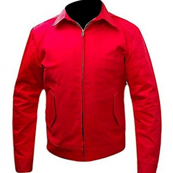 James Dean Rebel Without a Cause Jim Stark Men's Red Cordura Jacket