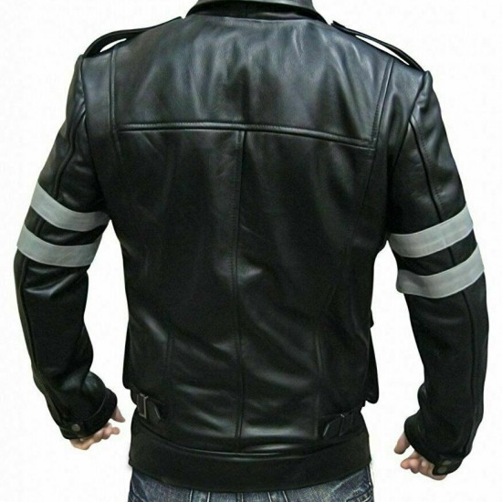 Resident Evil 6 Leon Leather Jacket Cosplay Costume Coat