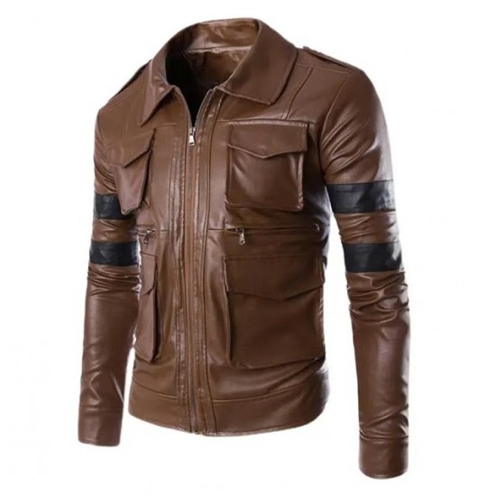 Resident Evil Real Leather Brown Jacket