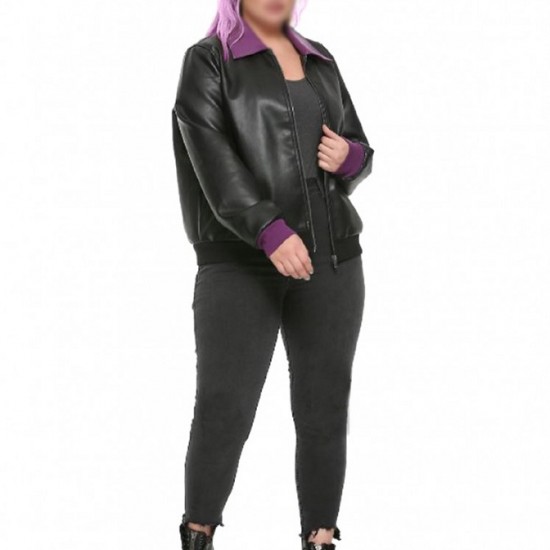 Riverdale Pretty Poisons Skull Kiss Girls Black Leather Jacket