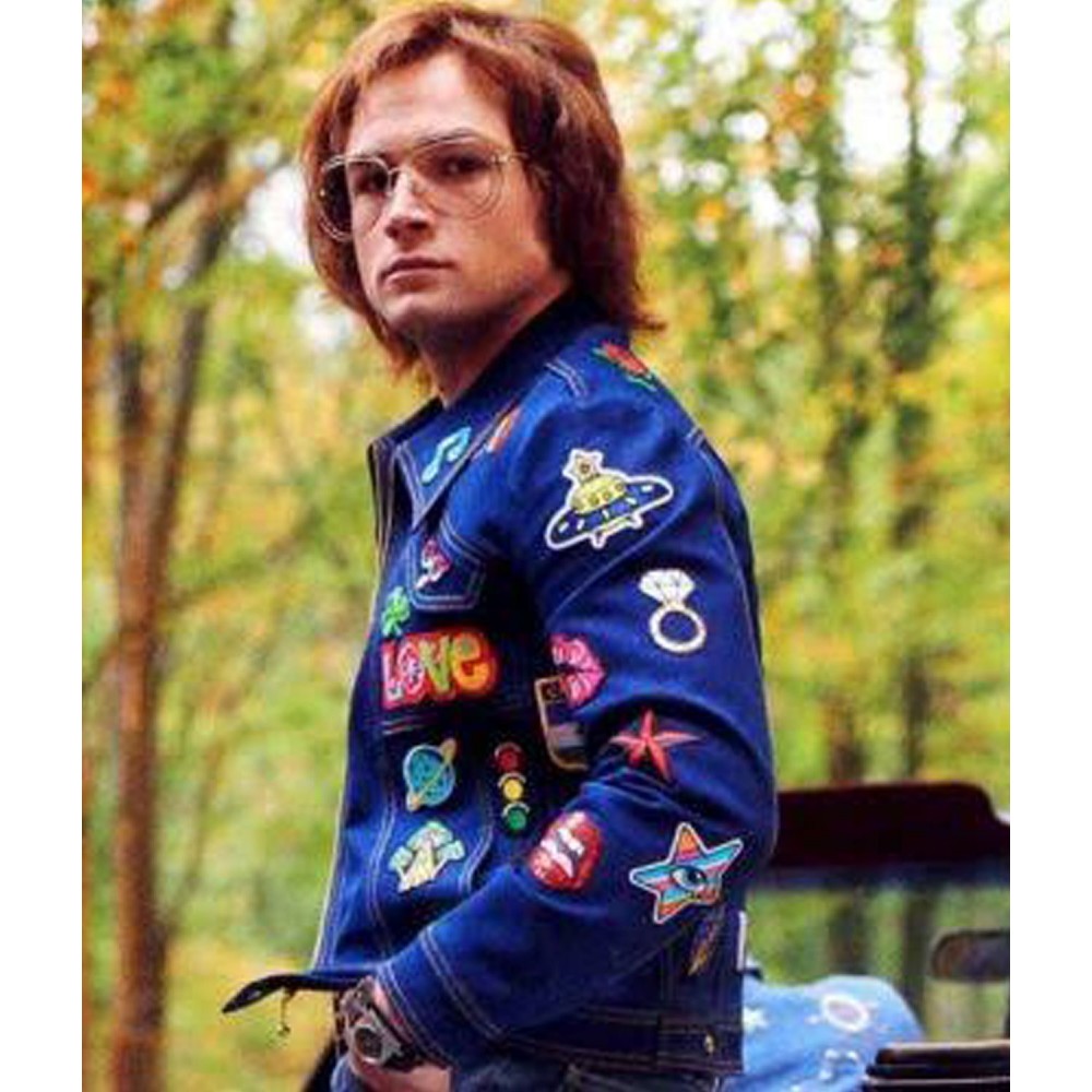 Elton John Rocketman Taron Egerton Denim Jacket