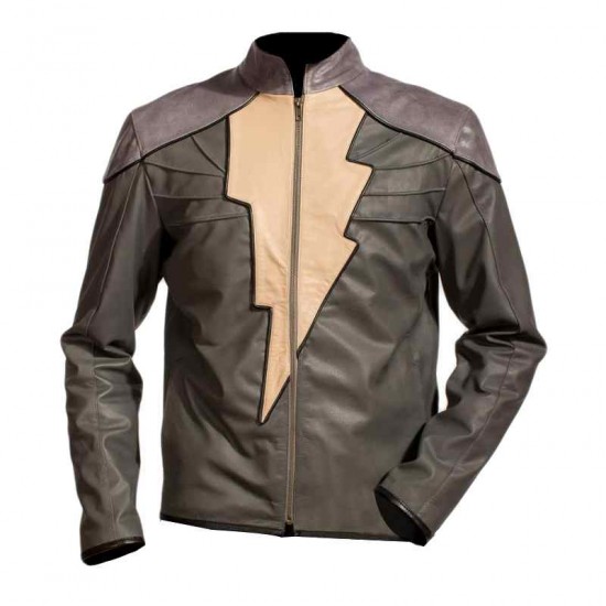 Shazam Captain Logo Leather Jacket