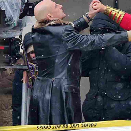 Shazam Dr Thaddeus Sivana Leather Coat           