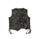 Side Laces Motorcycle Biker Riding Lambskin Vest