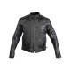 Mens Reflective Skeleton Motorcycle Soft Cowhide Leather Jacket