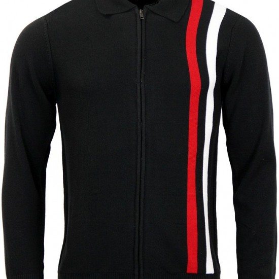 Speedway Mod Stripe Zip Cardigan Jacket