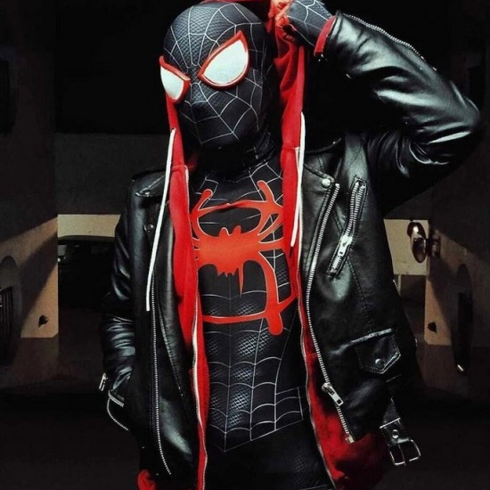 SpiderMan Miles Morales Black Jacket