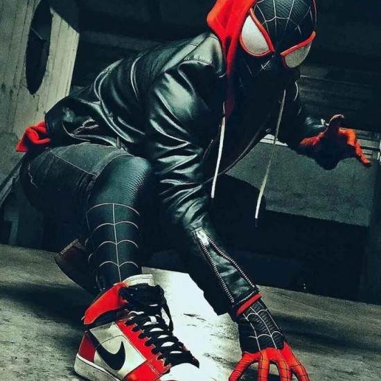 SpiderMan Miles Morales Black Jacket