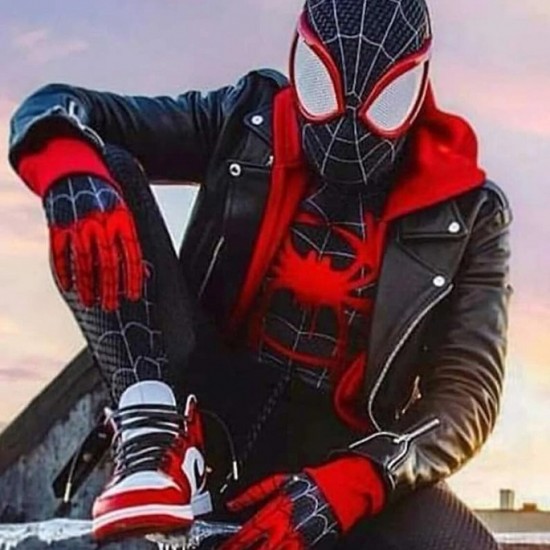 SpiderMan Miles Morales Black Jacket