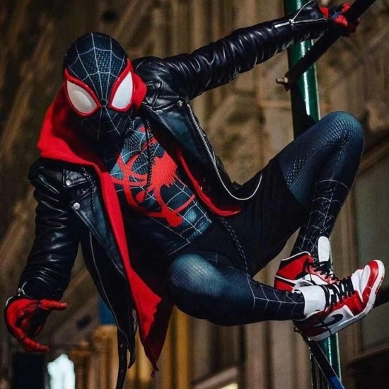 SpiderMan Miles Morales Black Jacket