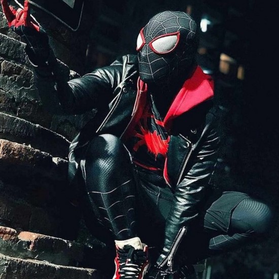 SpiderMan Miles Morales Black Jacket