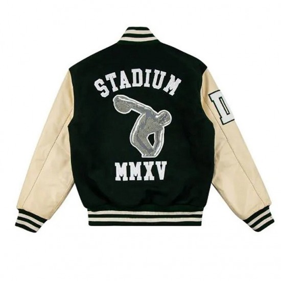 Stadium MMXV Letterman Green Jacket