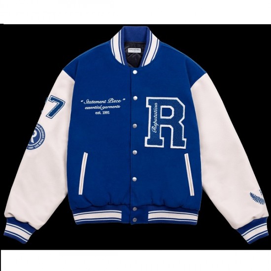 Statement Peice Blue Varsity Jacket