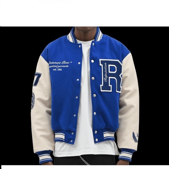 Statement Peice Blue Varsity Jacket