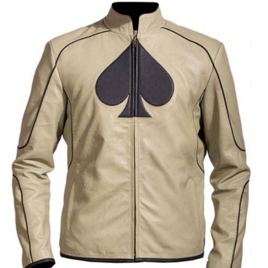 Stylish Spades Logo Leather Jacket